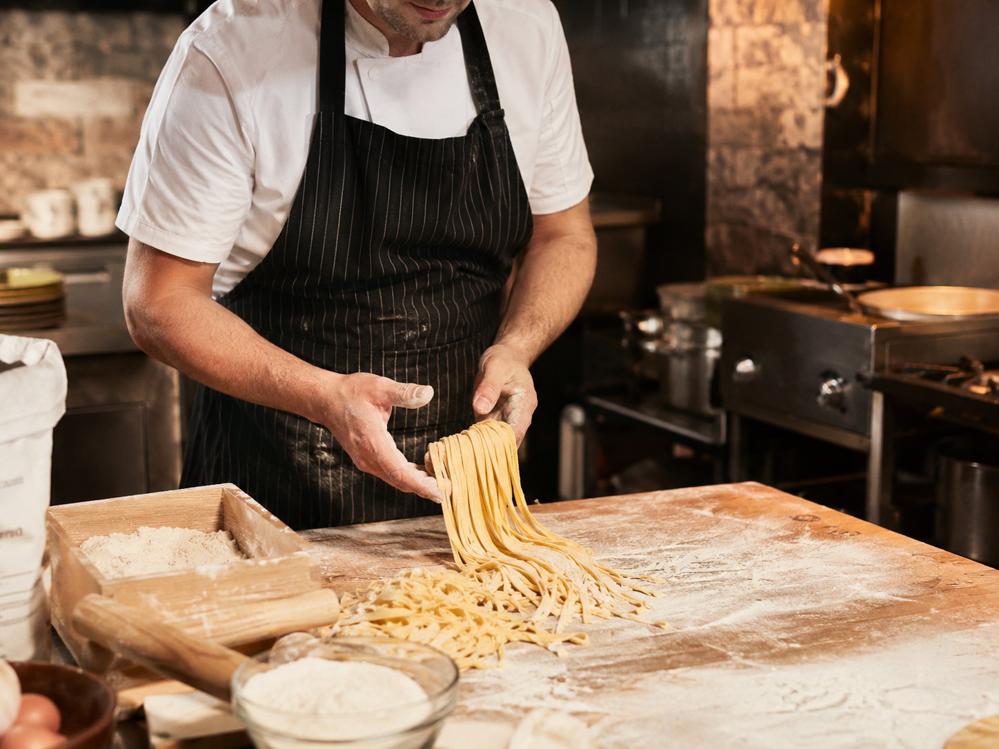 Angolo raccolto di un ristorante mediterraneo