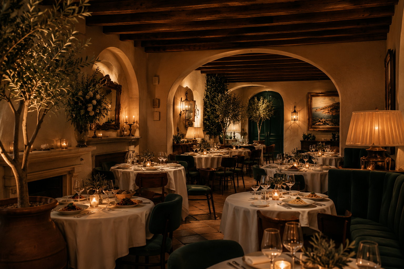 Immagine dimostrativa: interno curato di un ristorante. Non è una fotografia del locale.